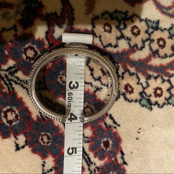 Heavy Judith Ripka Sterling Silver cuff bracelet - Picture 6 of 7